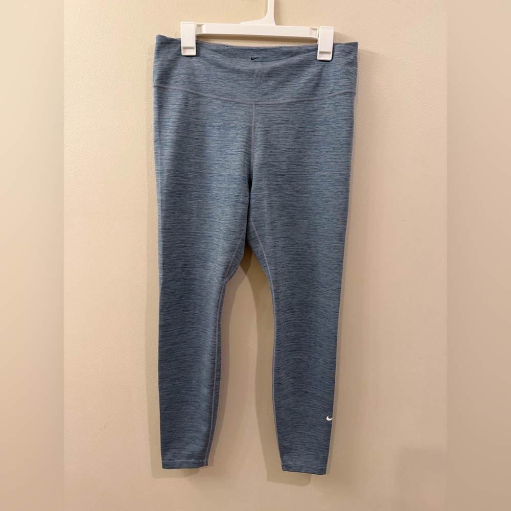 Nike Dri-FIT Heathered Blue Workout Leggings